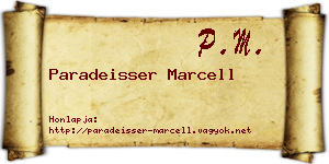 Paradeisser Marcell névjegykártya
